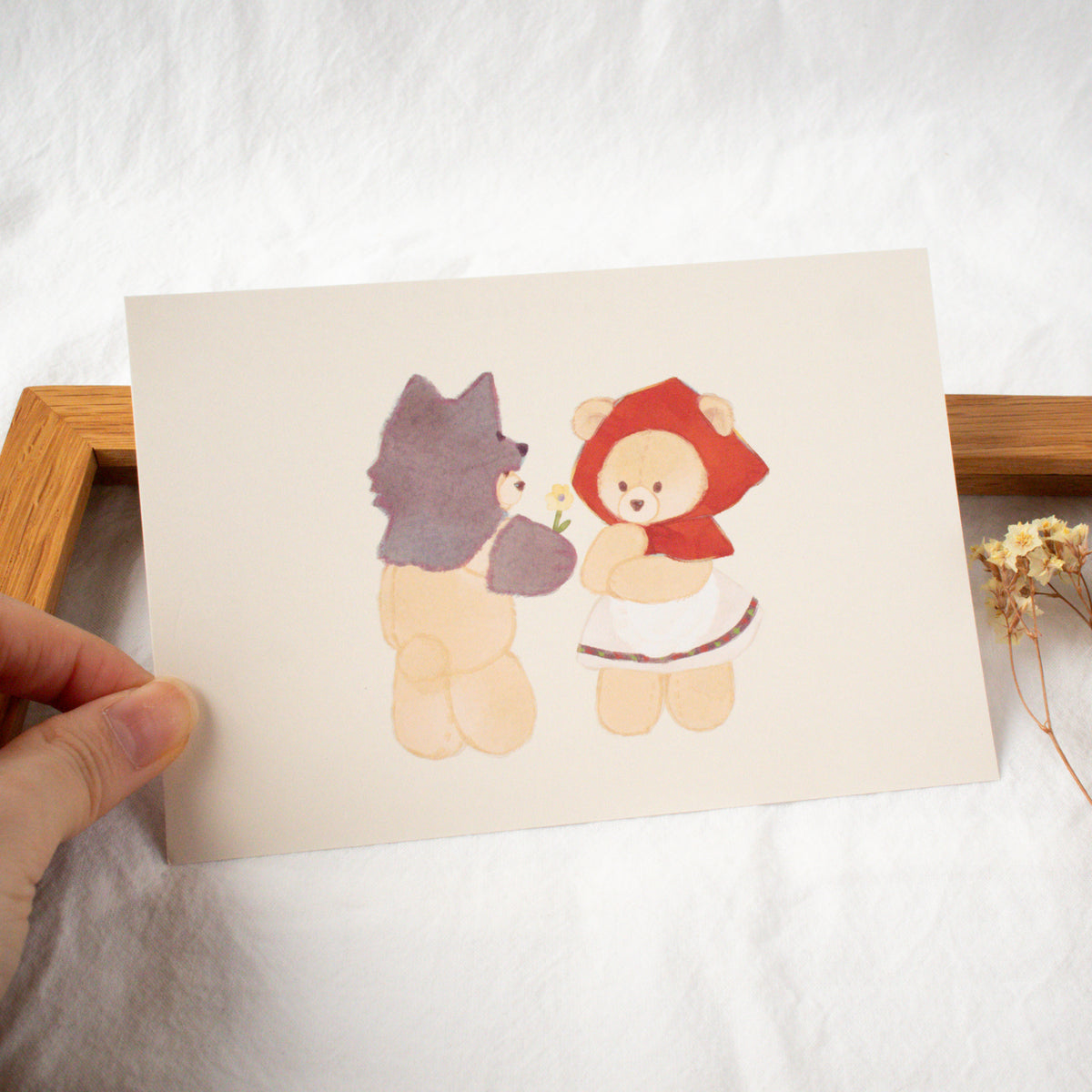 Bear's Little Red Riding Hood Postcard